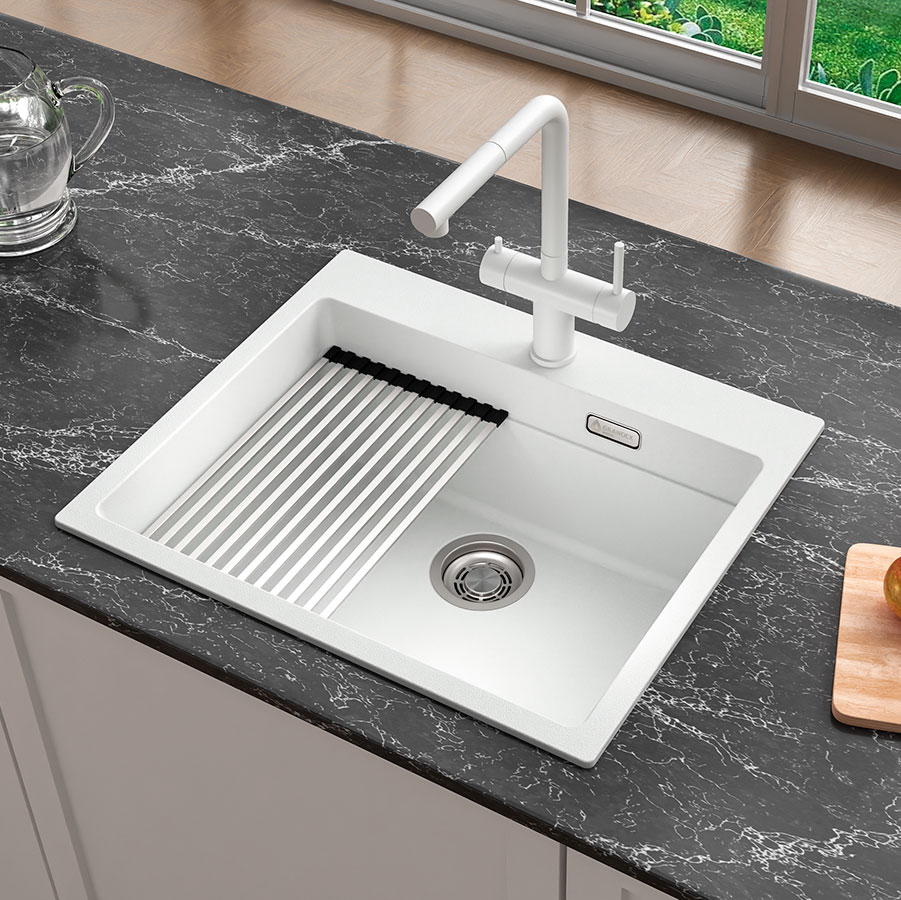 Кухонная мойка Grandex Aqua COMFORT 60F ARCTIC (500501)