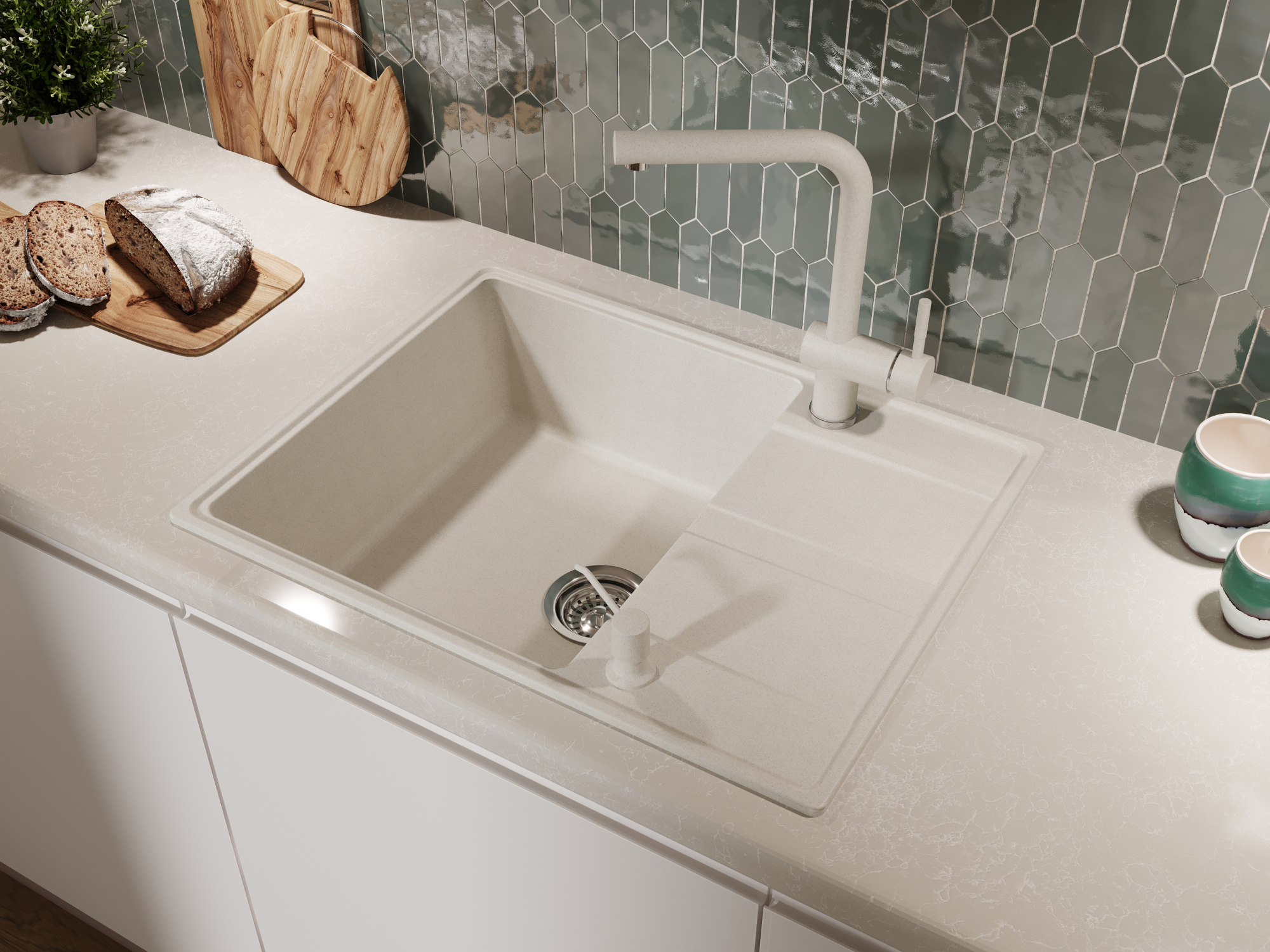 Кухонная мойка Grandex Aqua TOPLINE 65F ARCTIC (600311)